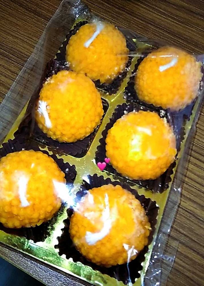 Decorative motichur laddu Ball Candles