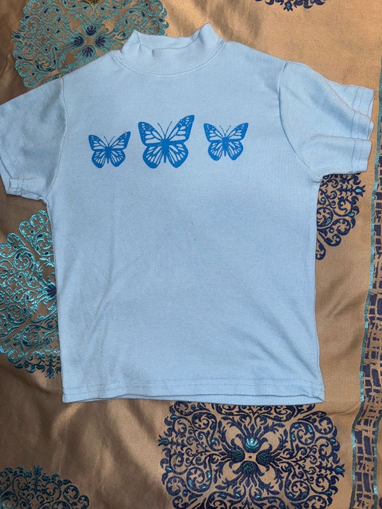 Round Neck Butterfly Top🦋