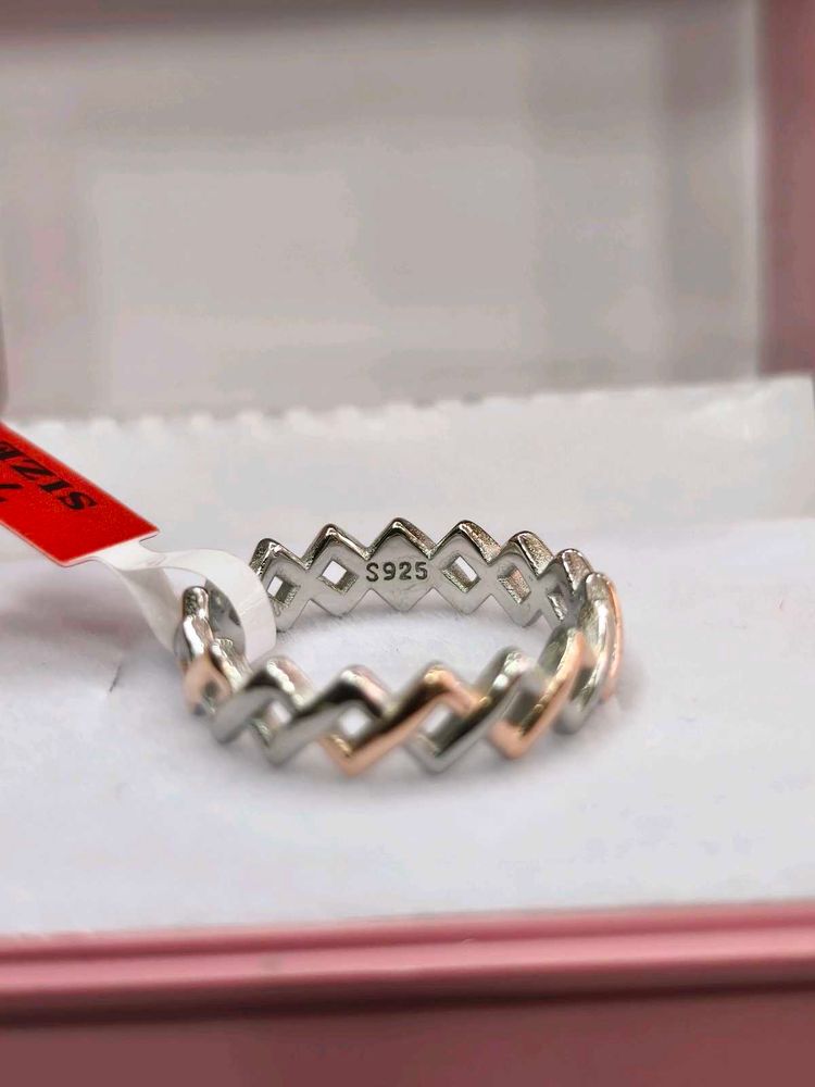S925 Two-Tone Stackable Ring