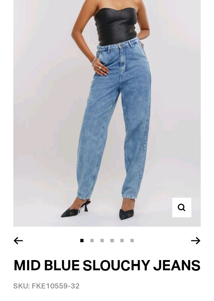 ✨ DISCOUNT ✨MID BLUE SLOUCHY JEANS