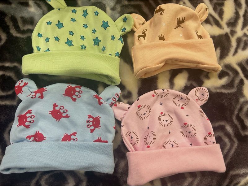 Adorable Baby Hats - Set of 4