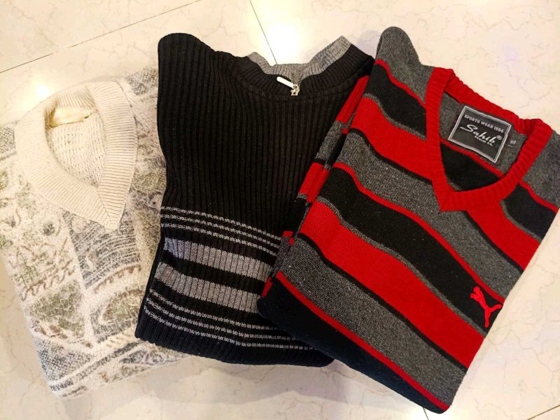 Combo 3 pcs Trendy Sweaters 🧥🥼👕