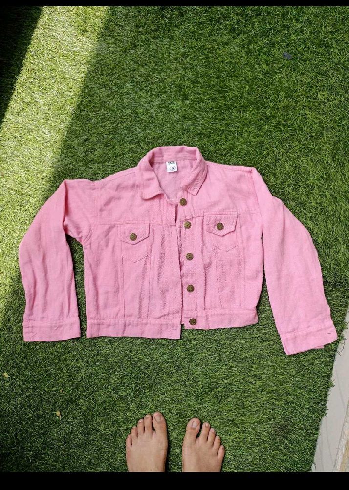 Pink Kids Denim Jacket