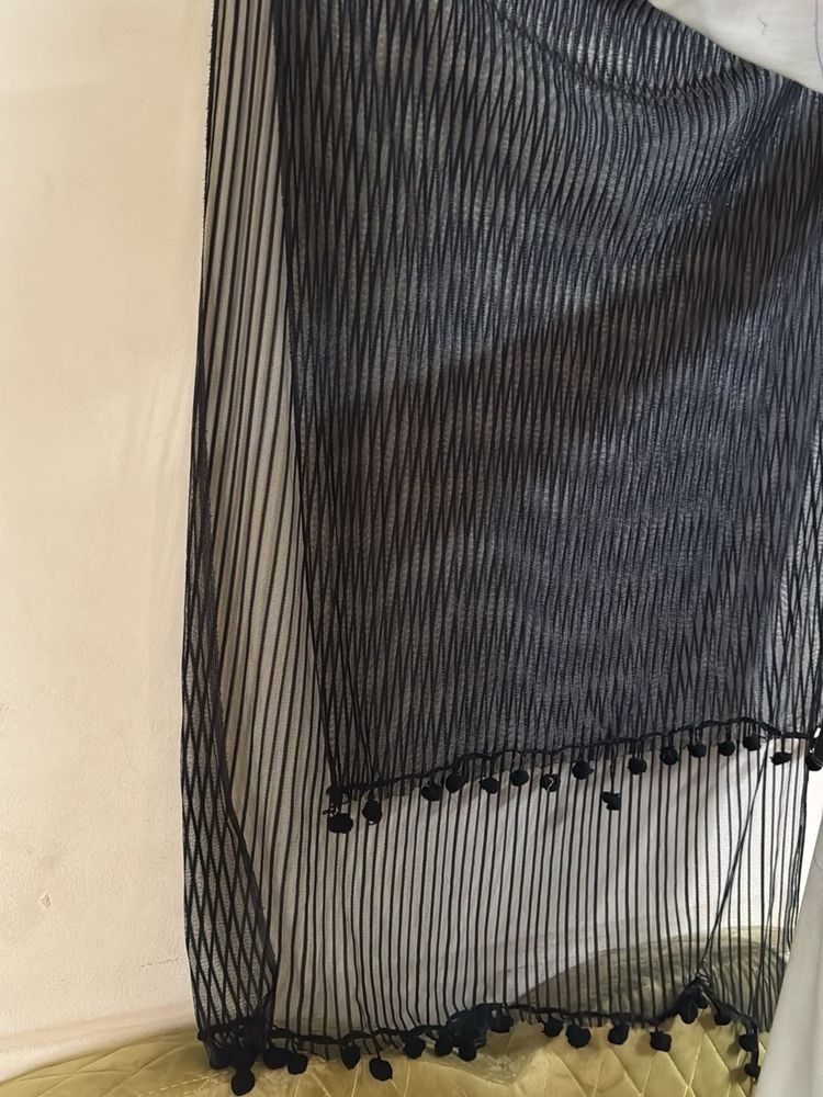 Black Striped Dupatta