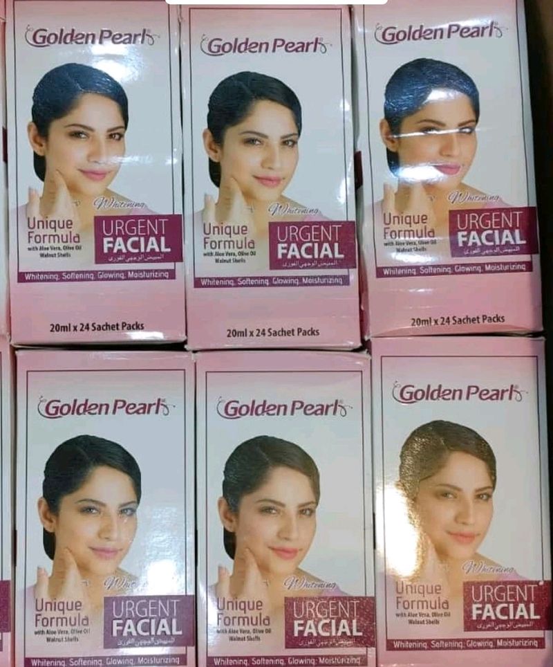 1 Pack Golden Pearl Whitening Urgent Facial 1 Times Usable