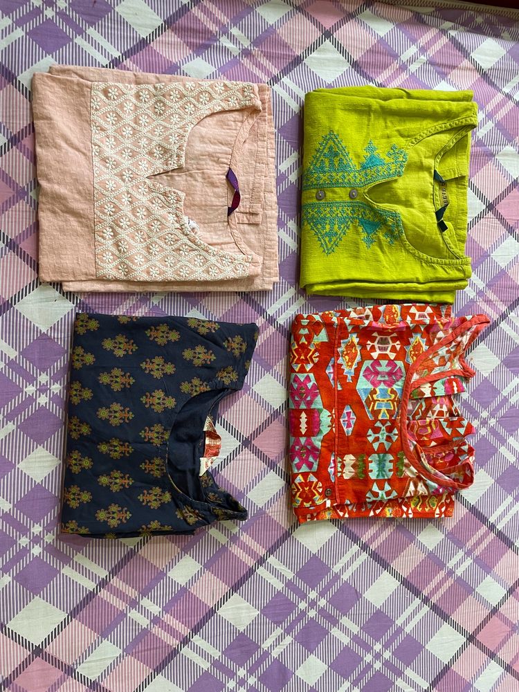 Combo Of 4 Kurtis