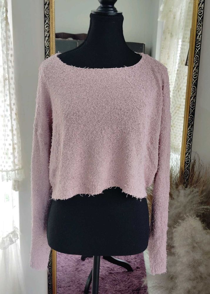 Pink Cropped Sweater