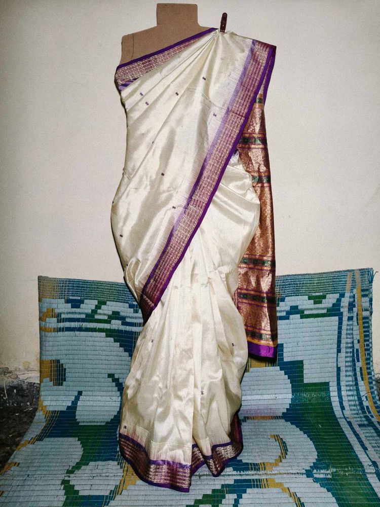 Cream Colour Saree