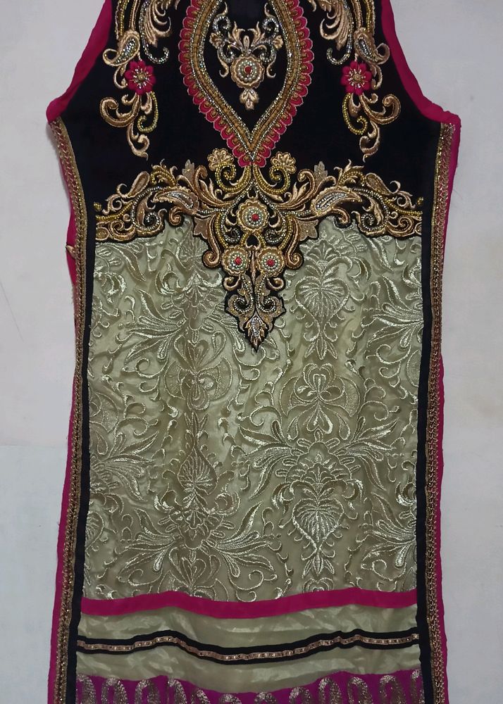 Heavy Work With Moti And Beads Kurti