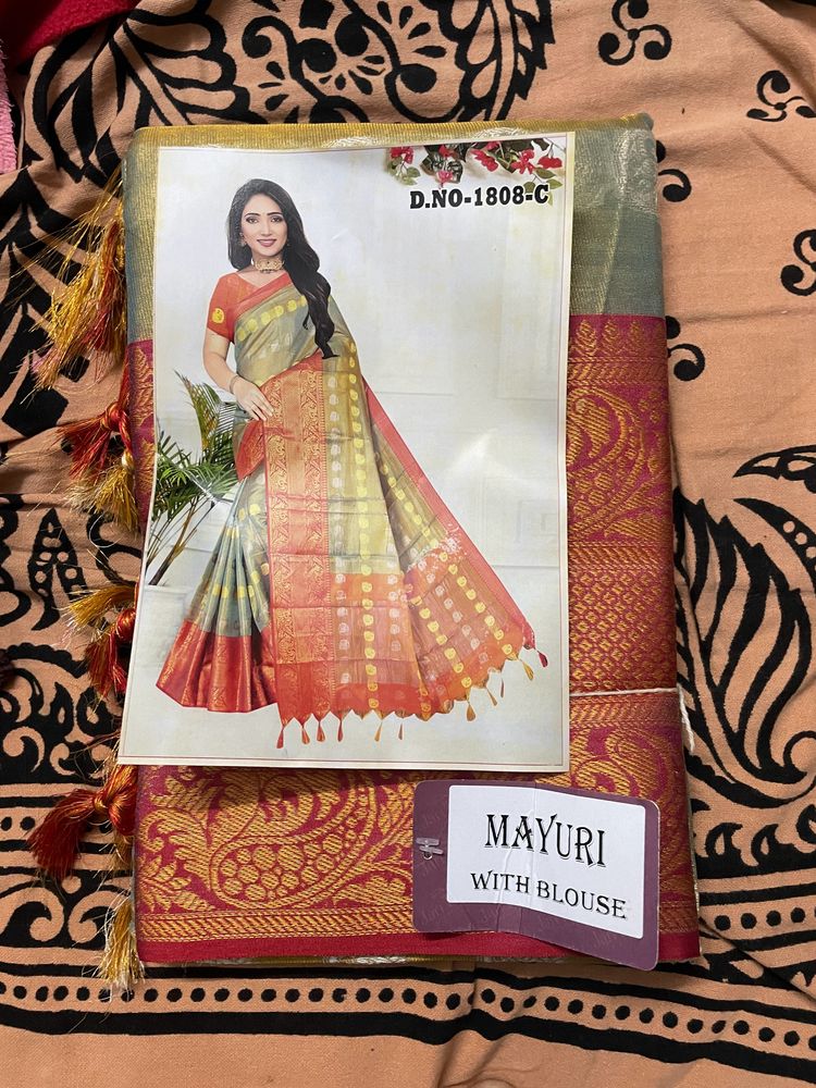 🎉limited Offer 🎉Cotton silk Saree With Blouse