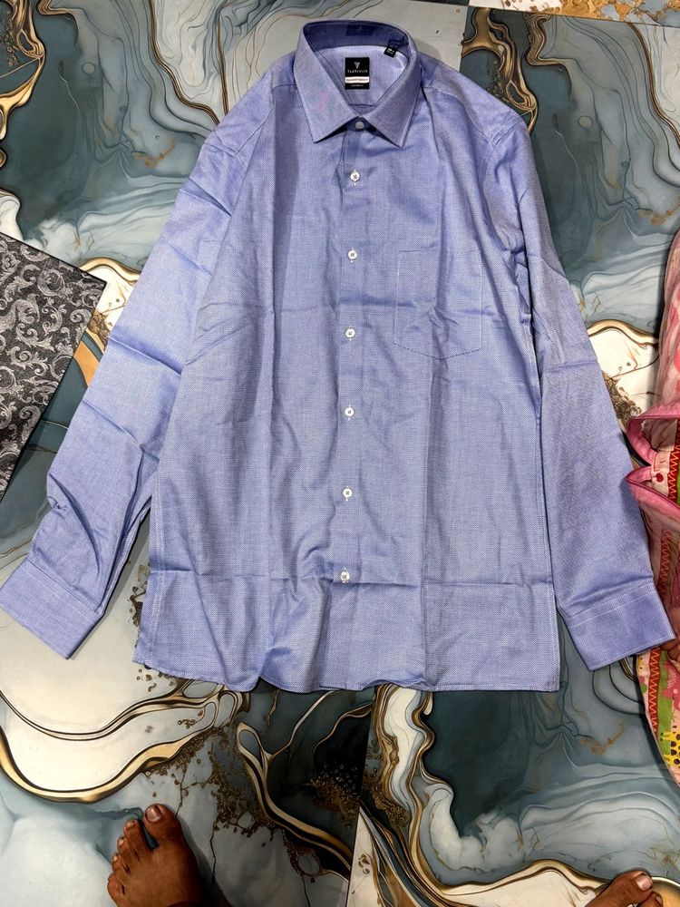 Blue Patterned Formal Shirt VAN HEUSEN