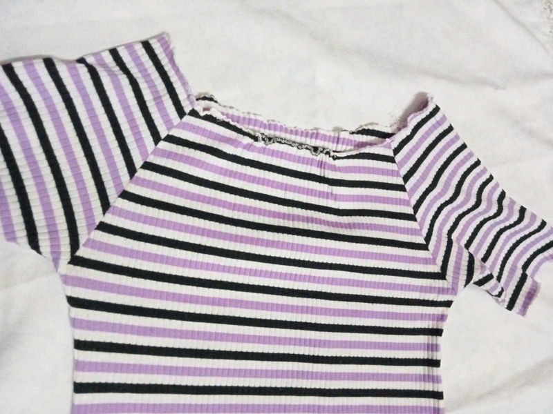 Striped Ribbed Dress