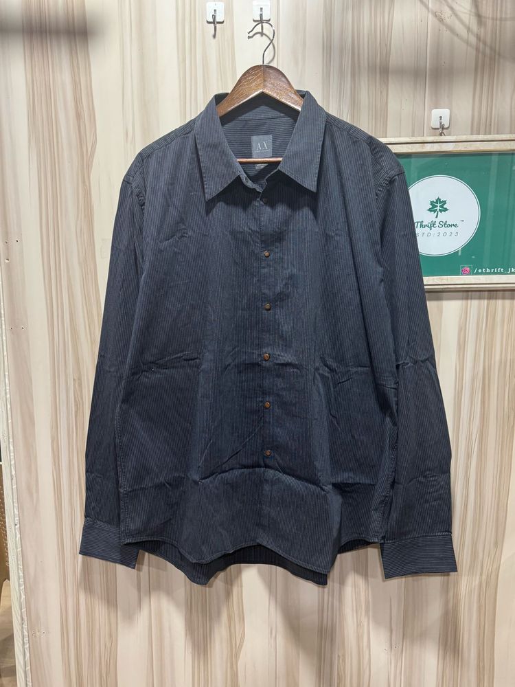 Armani Exchange Black Striped Shirt