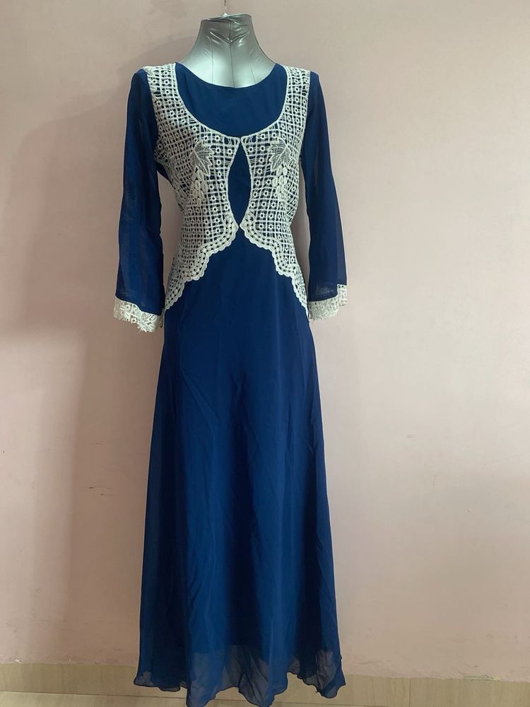 Elegant Blue Ethnic Gown