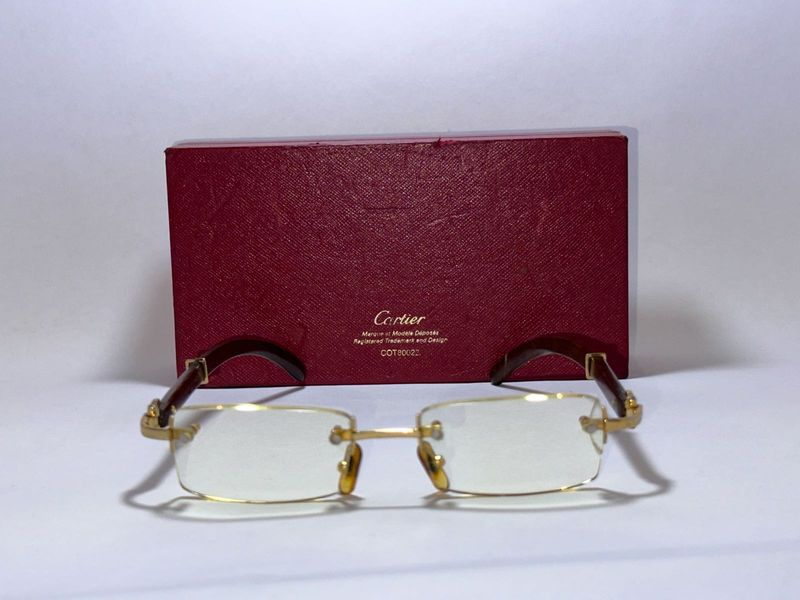 Vintage Cartier Rimless Eyeglasses Frame Gold