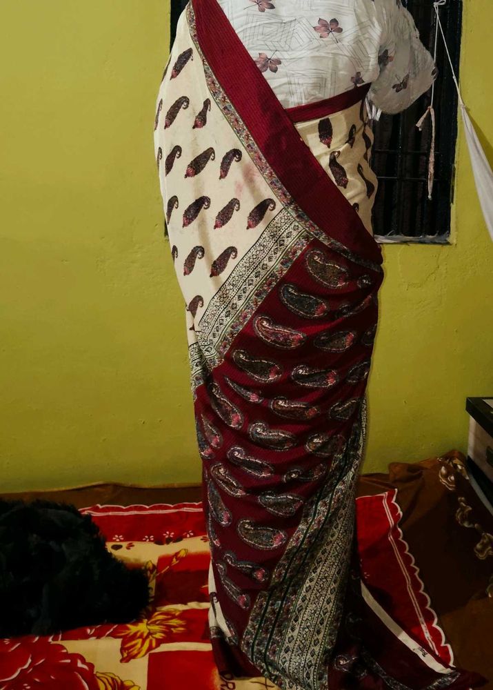 Elegant Printed Saree with blouse