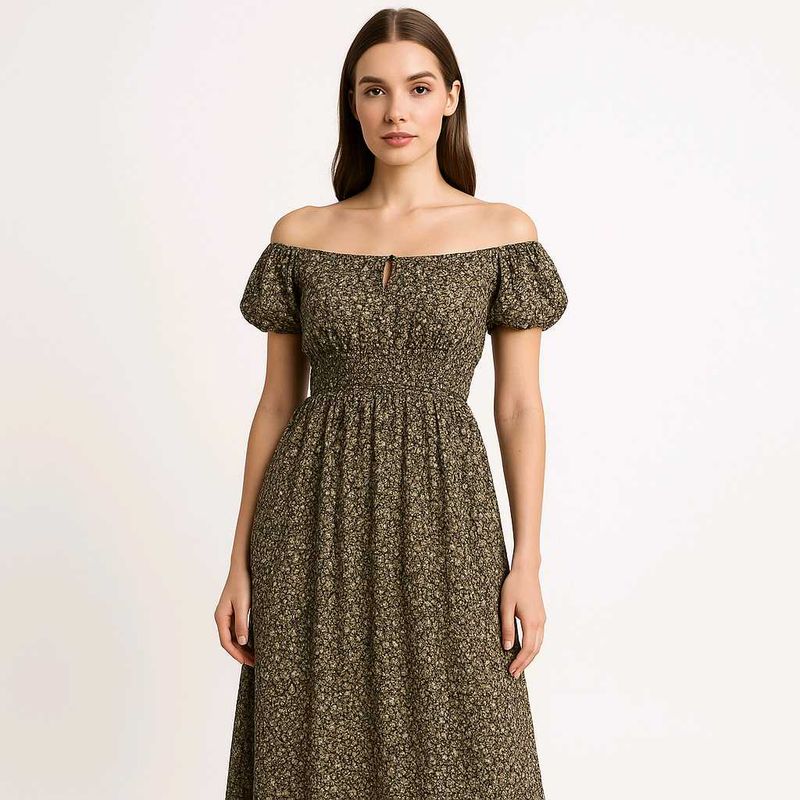 Floral Off-Shoulder Dress