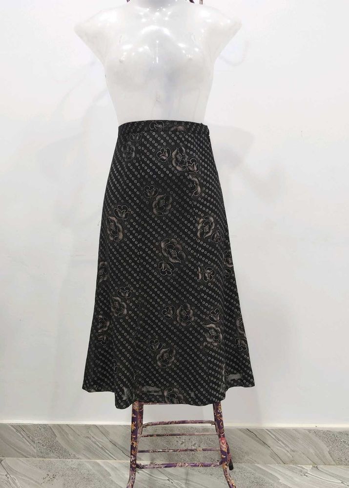 Black Printed Skirt
