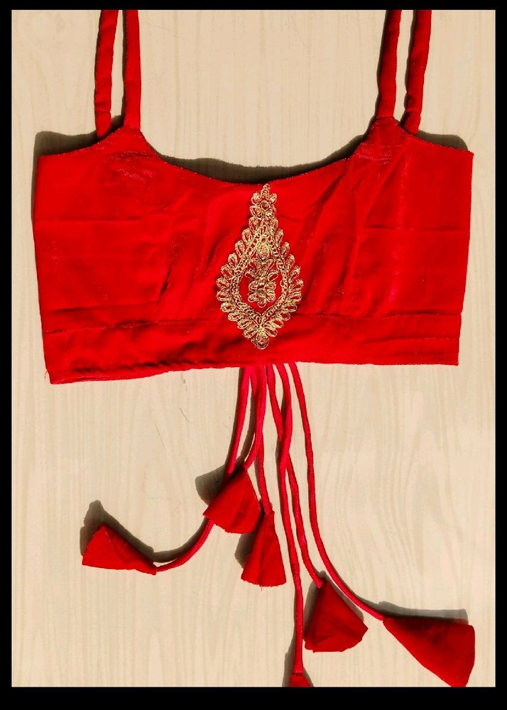 Red Velvet Designer Blouse