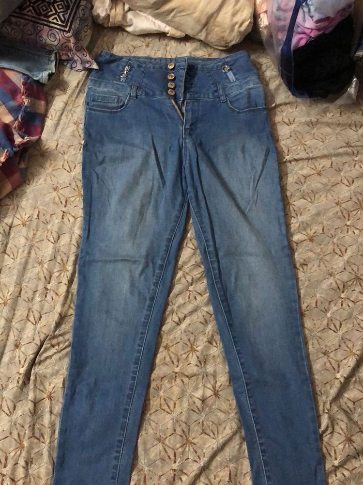 Denim Blue Jeans Hardly Worn Good Condition