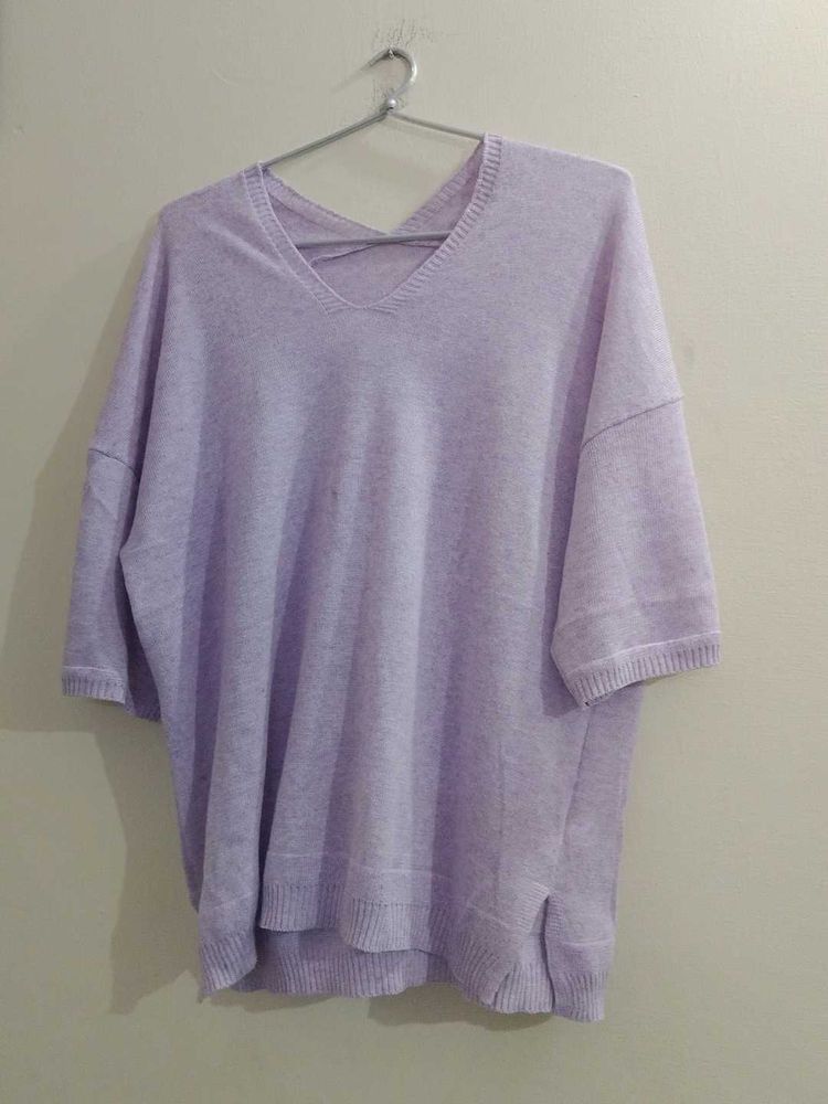 Lavender Knit Top