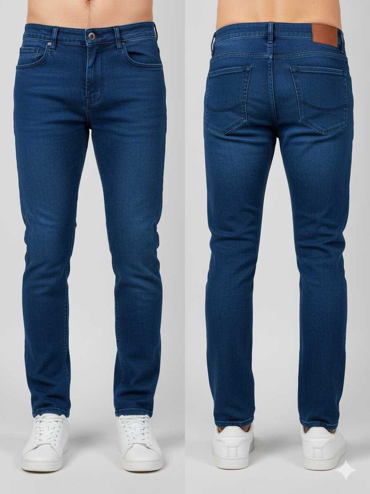 Dark Blue Jeans Slim Fit Denim Pants