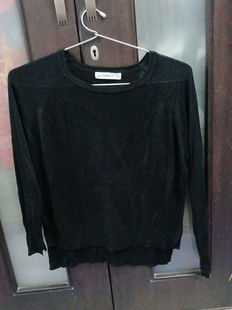 Zara Knit Black Sweater - S Size