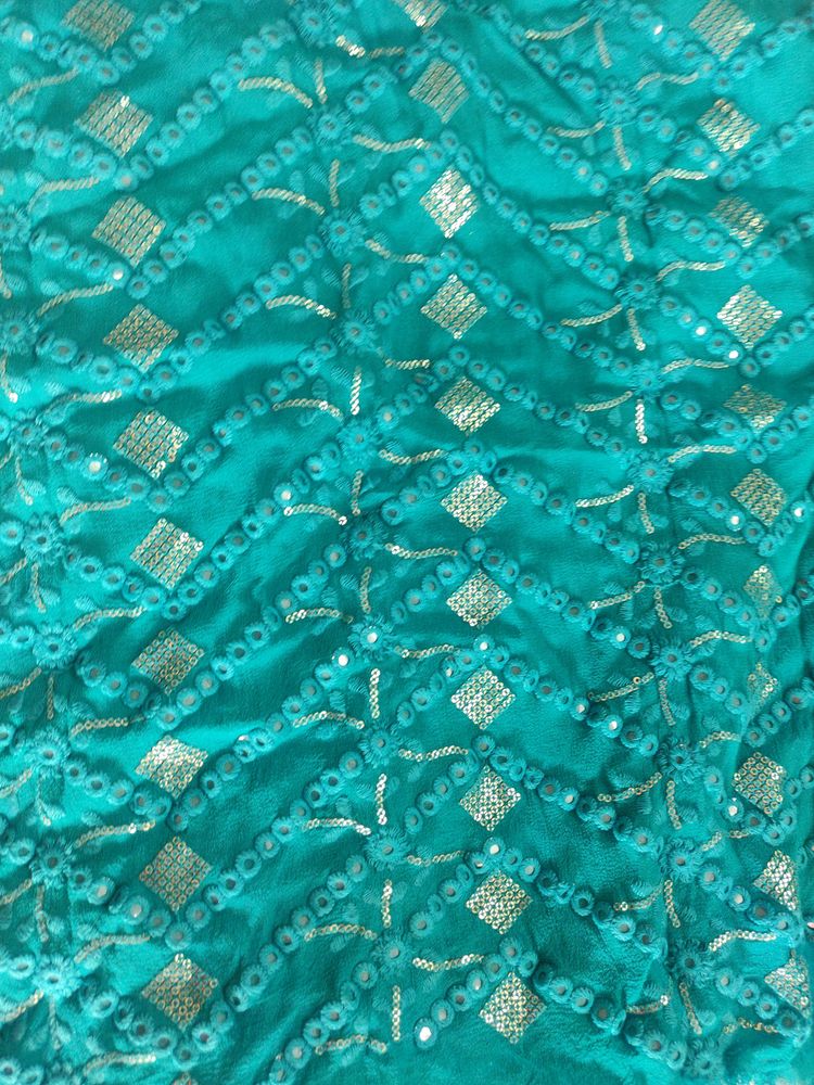 Pure Georgette Embroidered Cloth
