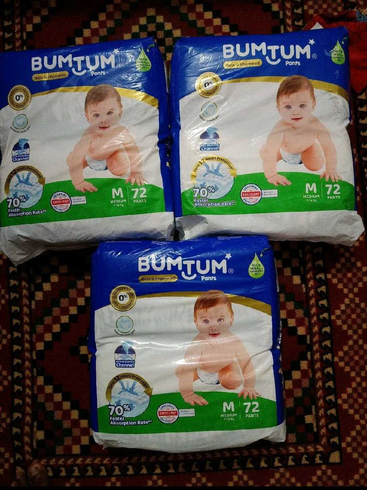 Pack Of 3 ,72x3, Peice Medium Size