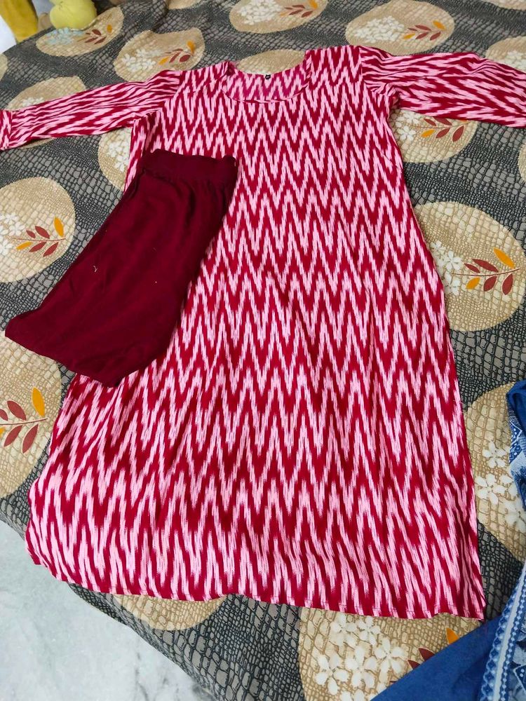 Suit Set Red &amp; Pink  Kurti with Leggings