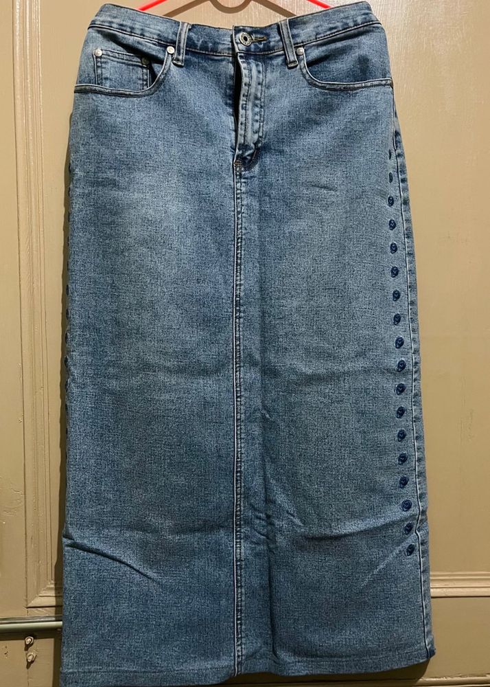 Denim Maxi Skirt