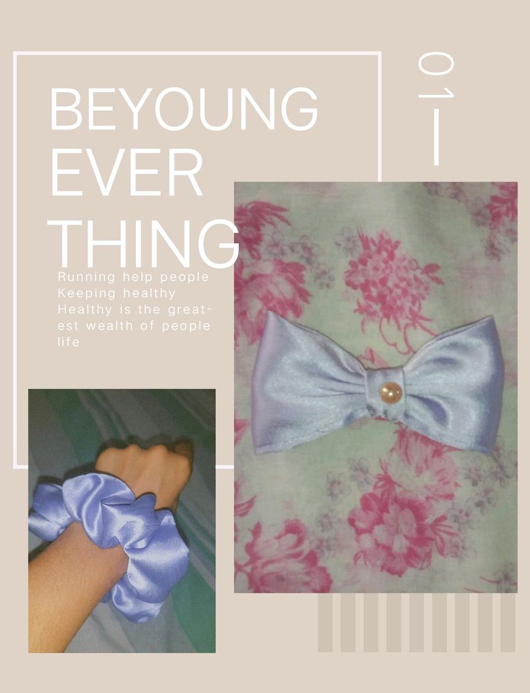 Hair Scrunchie+hair Bow Clip
