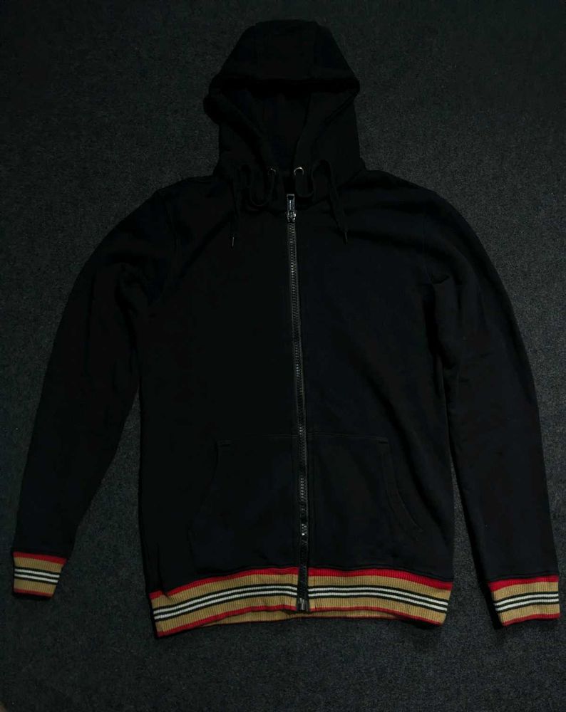 Burberry Black Zip-Up Hoodie