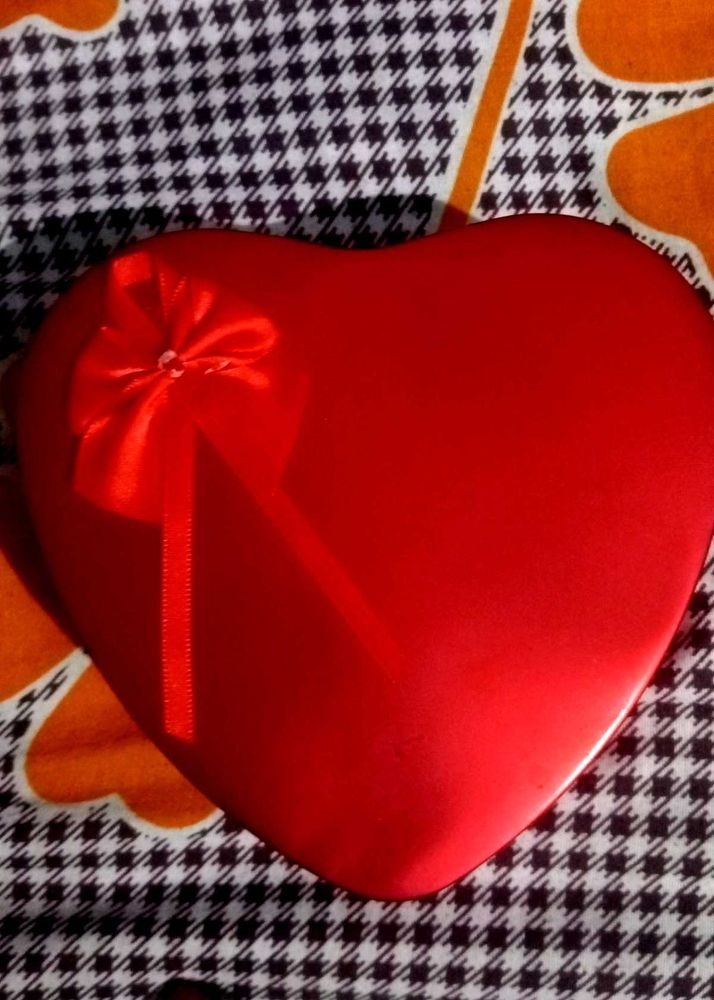 Red Heart-Shaped Keepsake Box