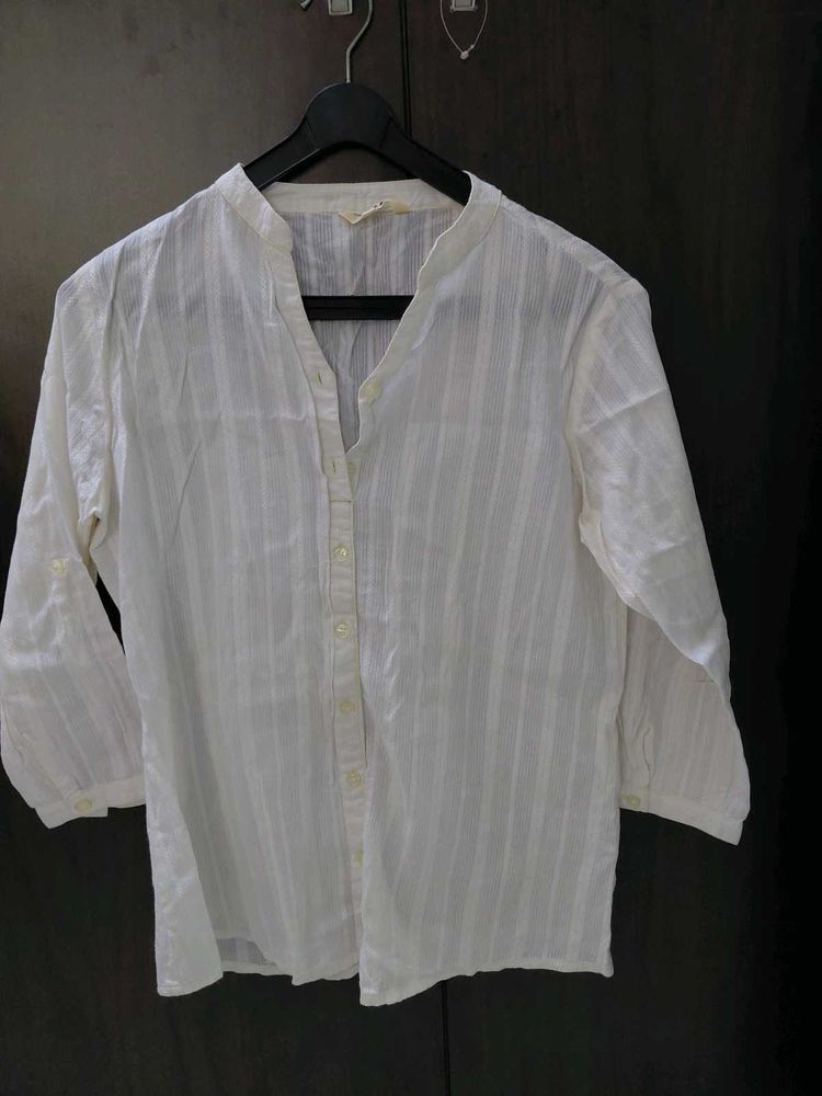 White 3/4 Sleeve Top