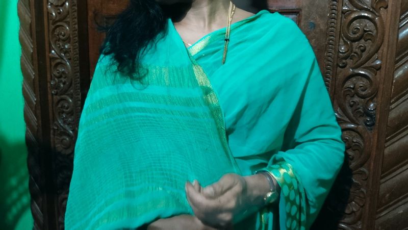 Distemper Color Saree With Blouse
