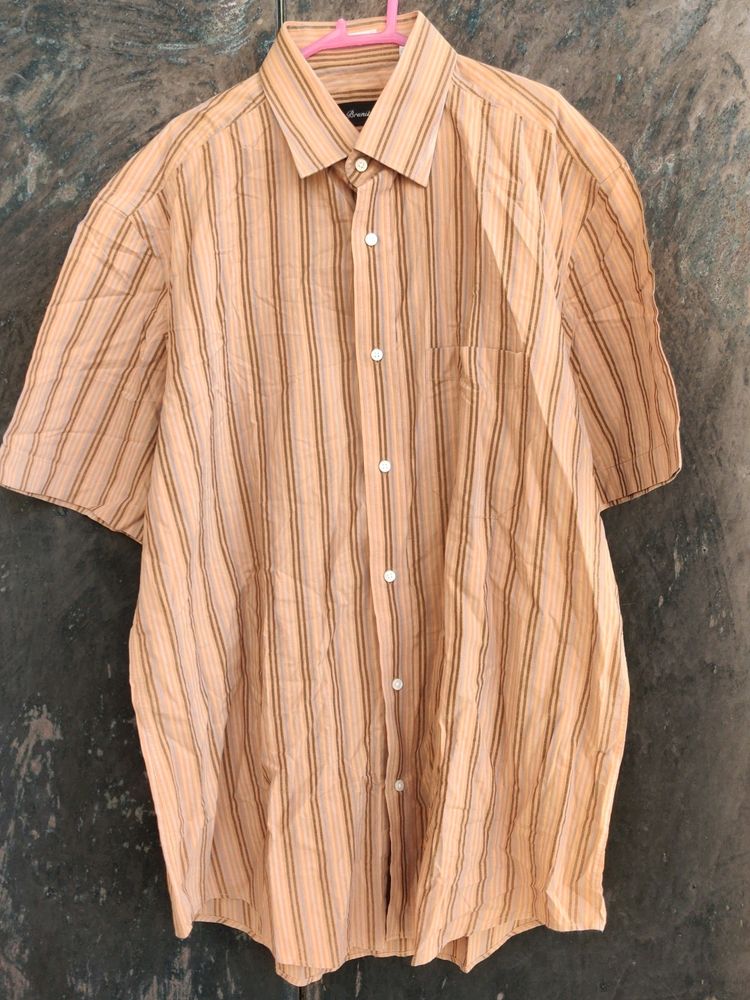 Half Sleeve Brown Shirt For men