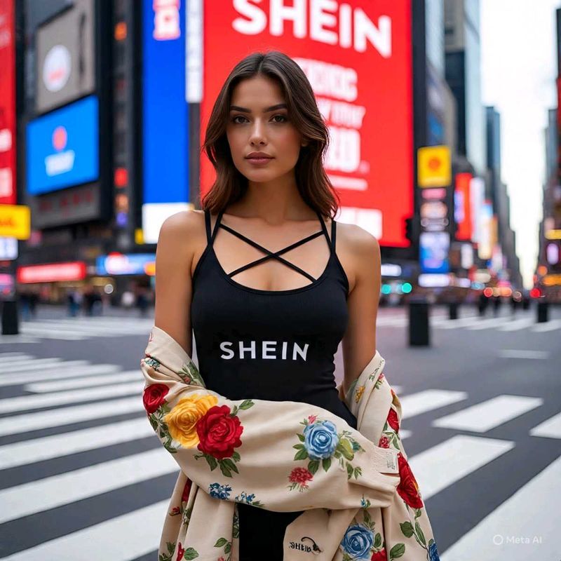 Hot Shein Black Mini Top