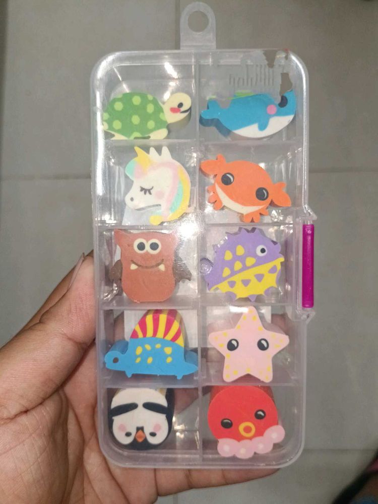 Cute Cartoon Erasers Box
