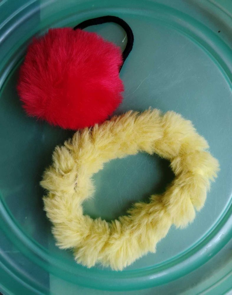 Fuzzy Hair Tie Set