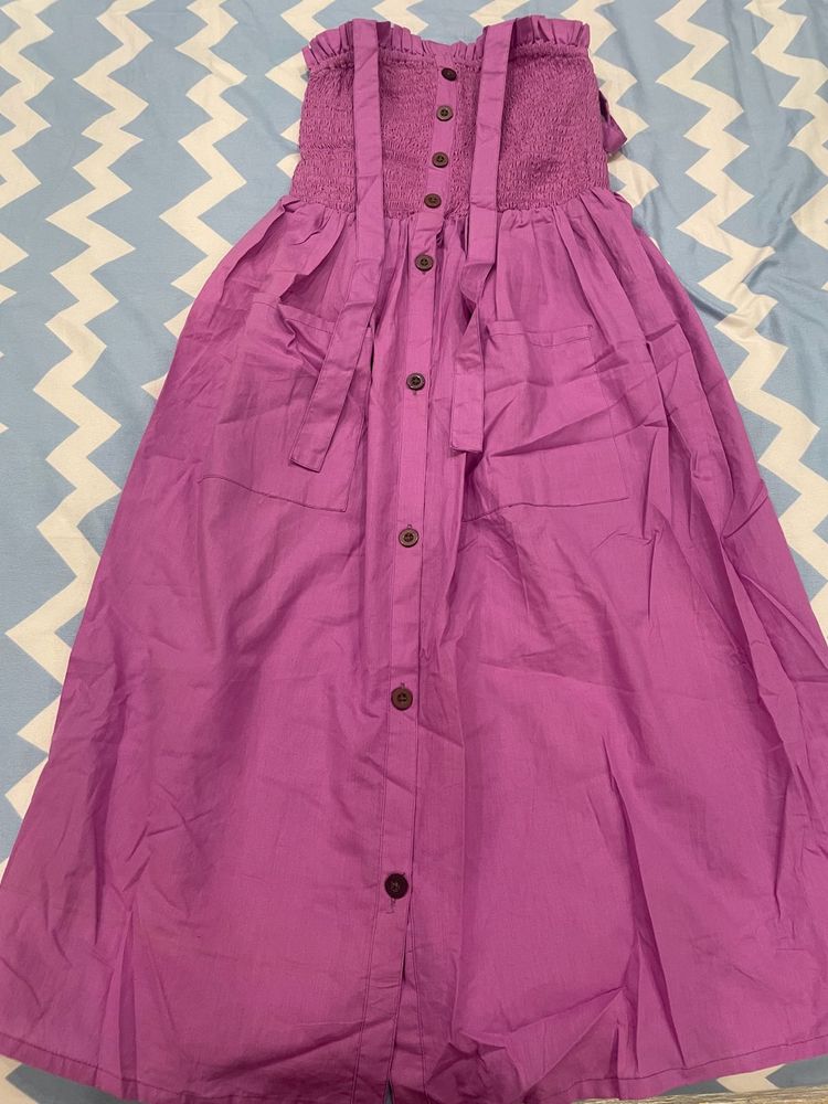 Purple Button-Down Sundress