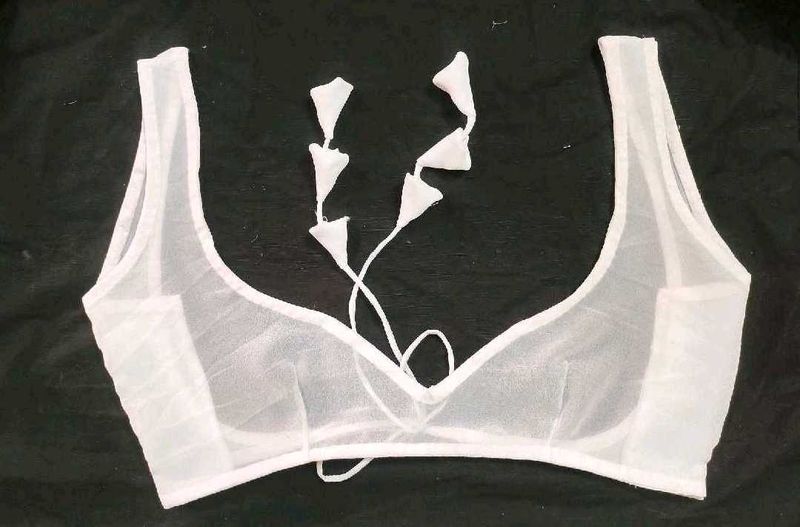 sheer backless blouse (all size colour avail)
