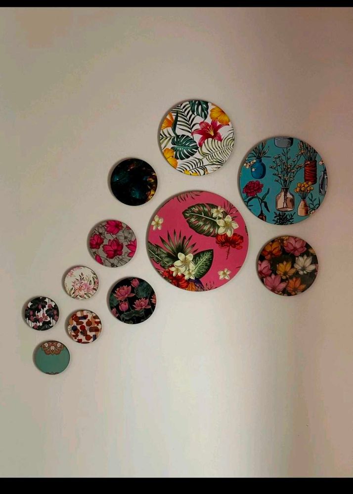 Bohemian Floral Circular Wall Art Decor