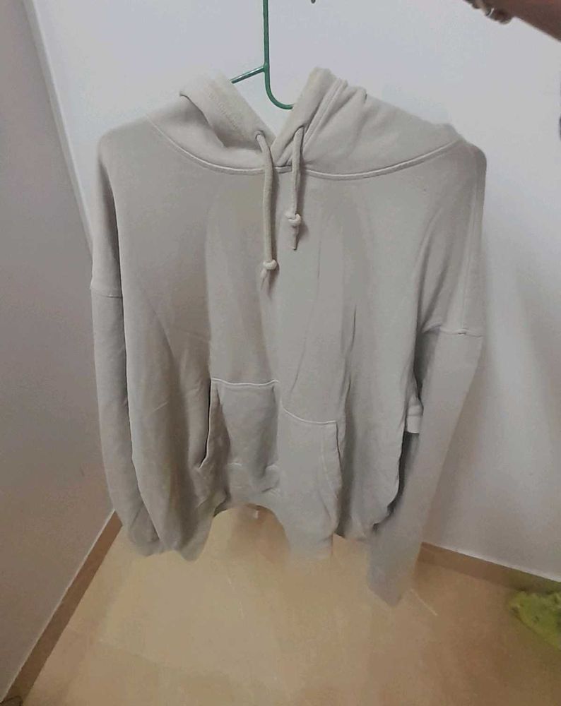 Oversized Beige Hoodie