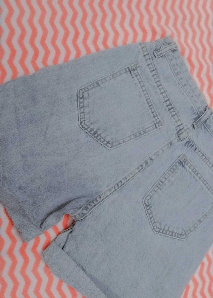 Light Wash Denim Shorts