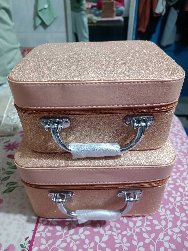 Sparkly Pink vanity box set of 2