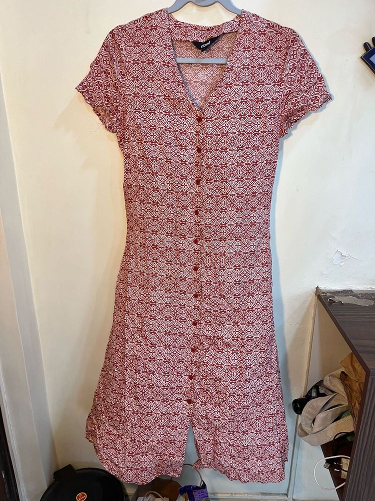 Patterned Casual Dress