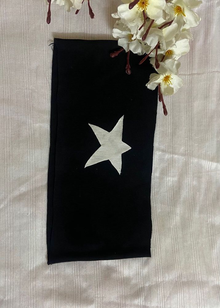 Black Star Graphic Print Bralette Top