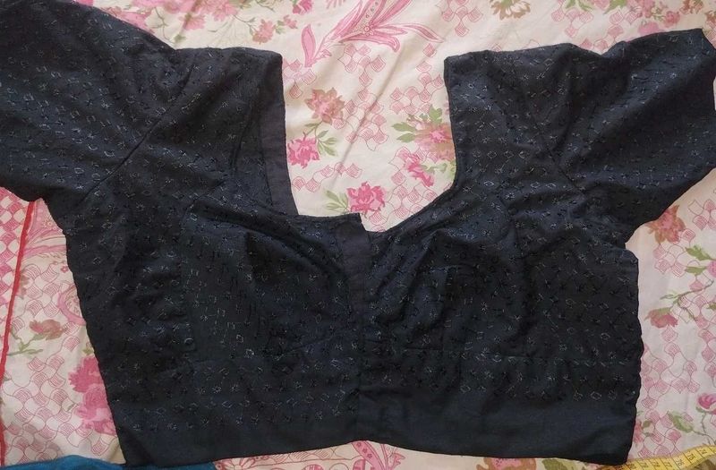 CHIKANKARI Black Blouse 36B