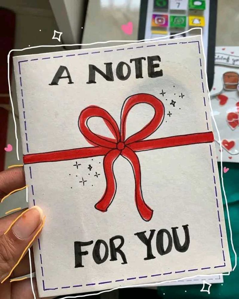 Handmade &#39;A Note For You&#39; Card